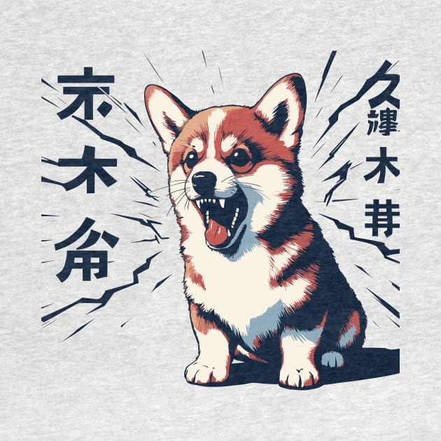 The powerful barking of an enraged corgi by ArtisticBox
